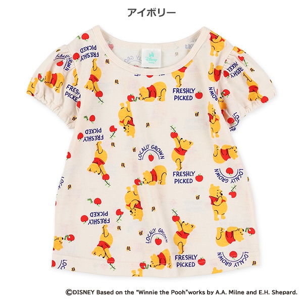 総柄半袖Tシャツ（くまのプーさん）