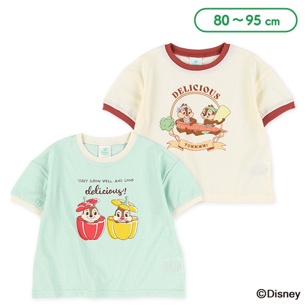 リンガー半袖Tシャツ（チップとデール）