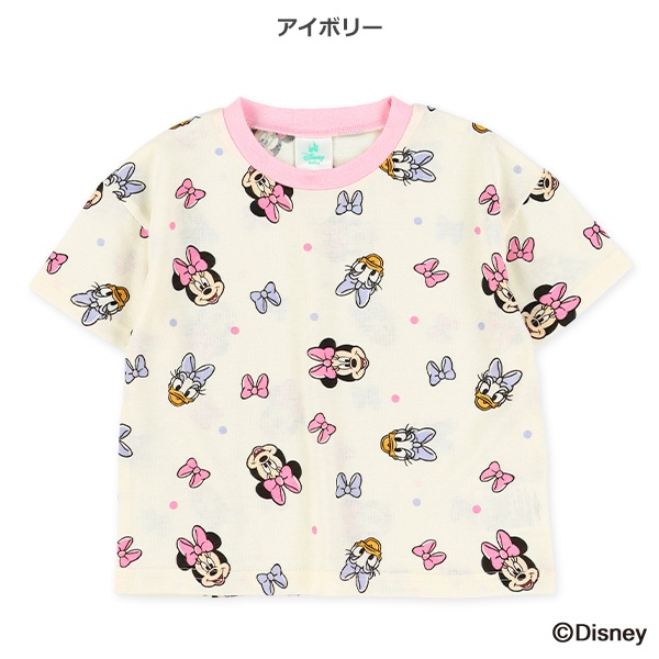 総柄半袖Tシャツ（ミニーマウス・デイジーダック）