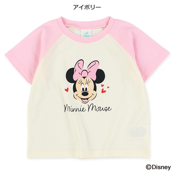 ラグラン半袖Tシャツ（ミニーマウス）