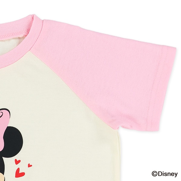 ラグラン半袖Tシャツ（ミニーマウス）