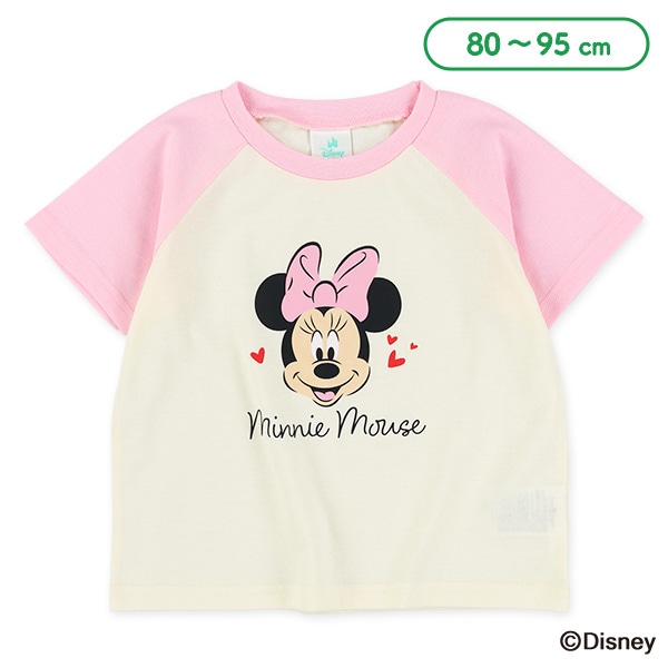 ラグラン半袖Tシャツ（ミニーマウス）