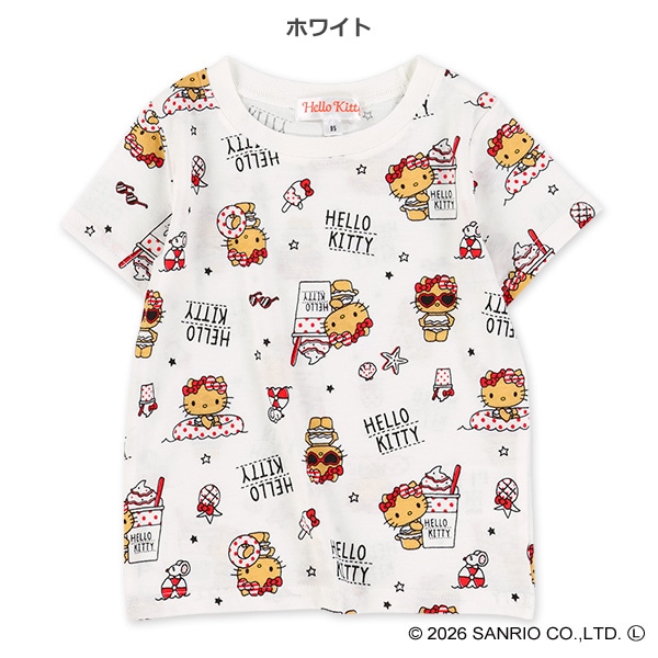 総柄半袖Tシャツ（ハローキティ・サンリオキャラクターズ）
