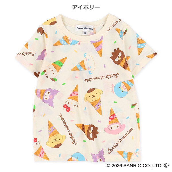 総柄半袖Tシャツ（ハローキティ・サンリオキャラクターズ）
