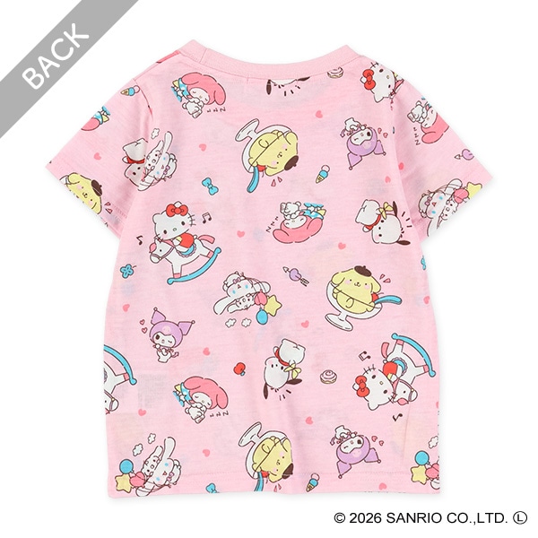 総柄半袖Tシャツ（ハローキティ・サンリオキャラクターズ）