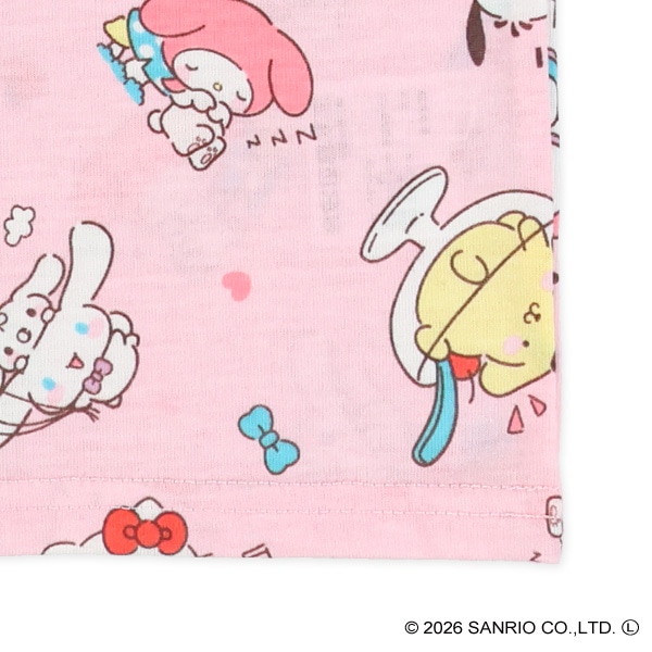 総柄半袖Tシャツ（ハローキティ・サンリオキャラクターズ）