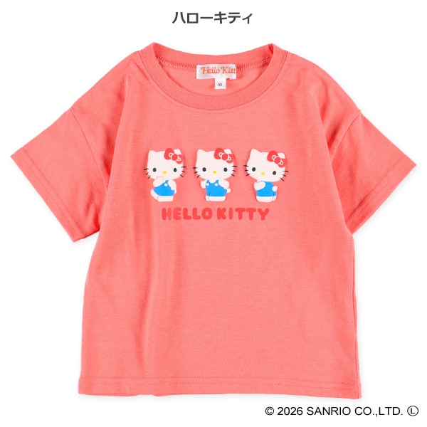 発泡プリント半袖Tシャツ（ハローキティ・サンリオキャラクターズ）