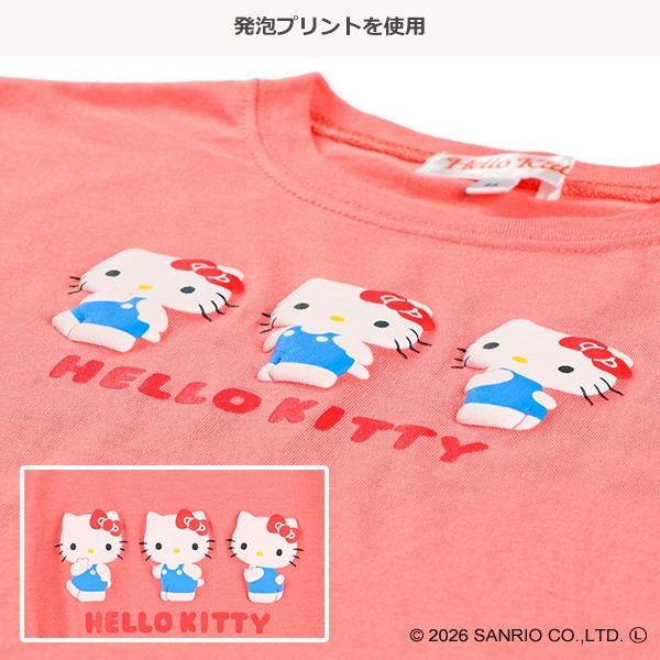 発泡プリント半袖Tシャツ（ハローキティ・サンリオキャラクターズ）