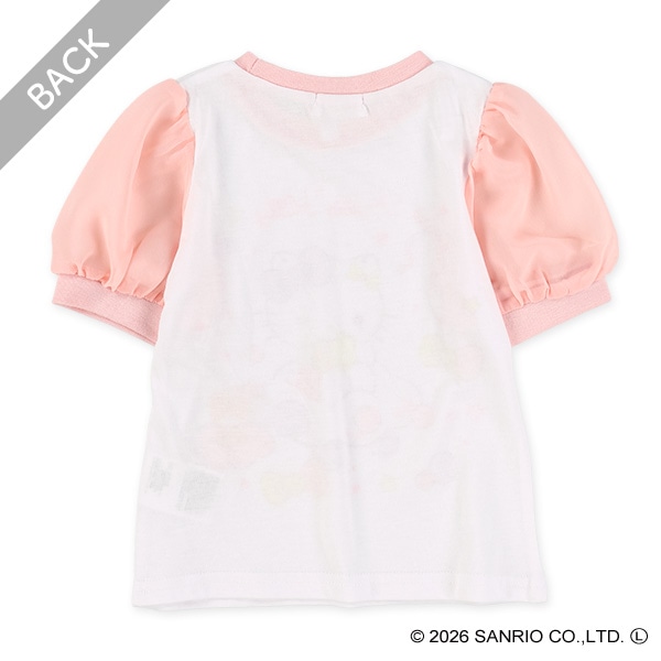 シフォンパフスリーブ半袖Tシャツ（ハローキティ）
