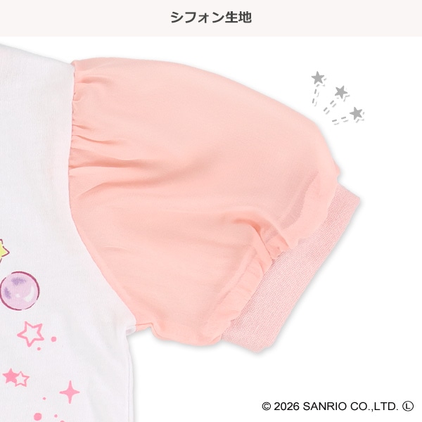 シフォンパフスリーブ半袖Tシャツ（ハローキティ）
