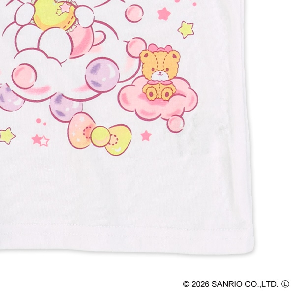 シフォンパフスリーブ半袖Tシャツ（ハローキティ）