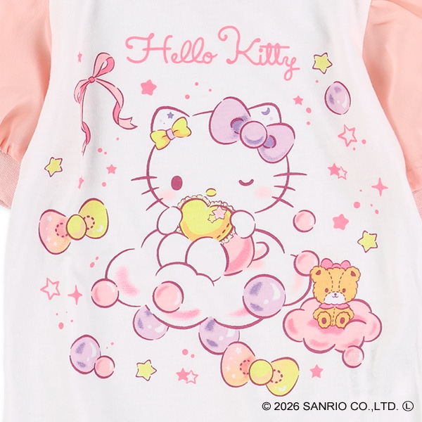 シフォンパフスリーブ半袖Tシャツ（ハローキティ）