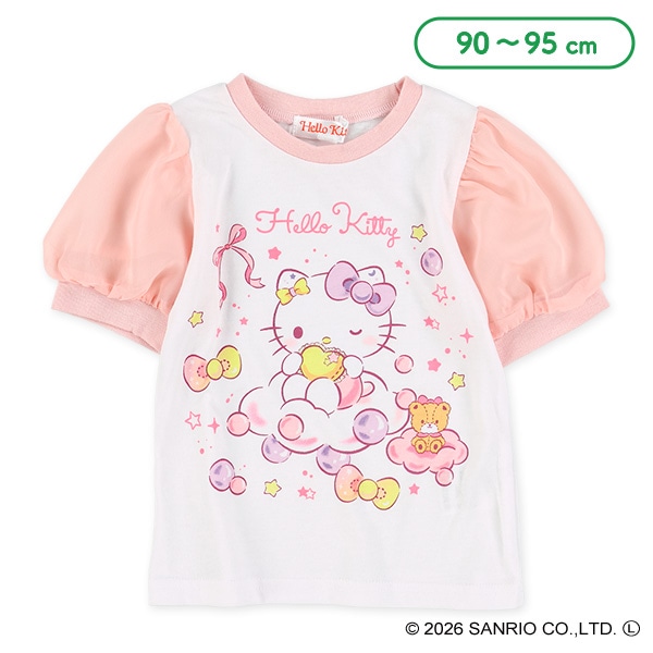 シフォンパフスリーブ半袖Tシャツ（ハローキティ）