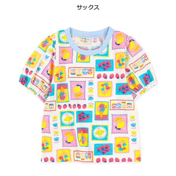 カラフルスイーツお花いちご総柄半袖Tシャツ