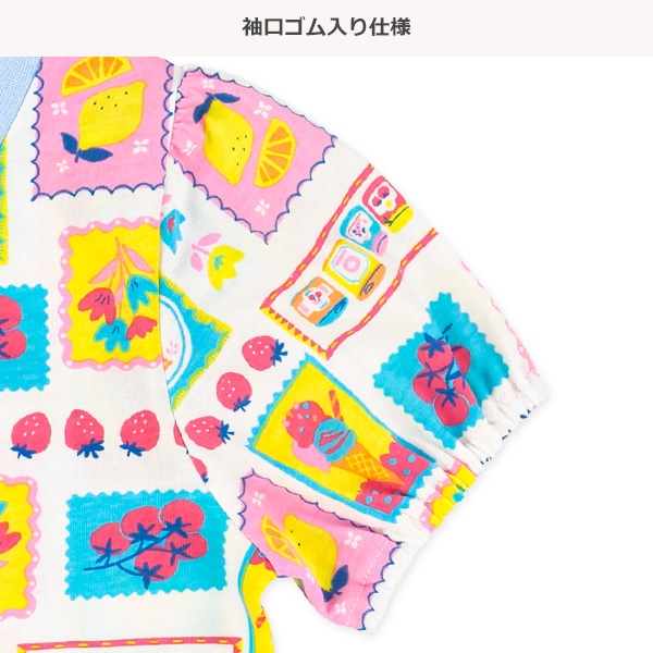 カラフルスイーツお花いちご総柄半袖Tシャツ
