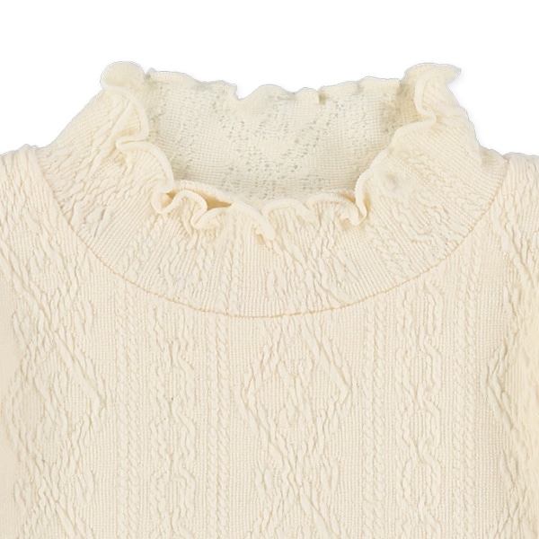 ジャガードハイネック長袖Tシャツ