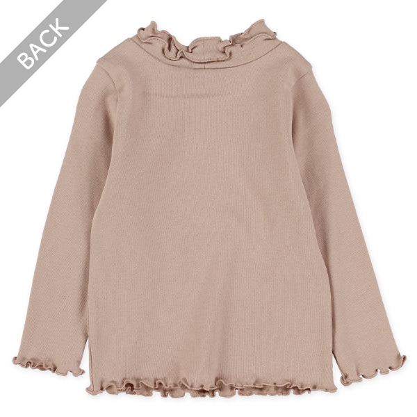 厚手スムースハイネック長袖Tシャツ