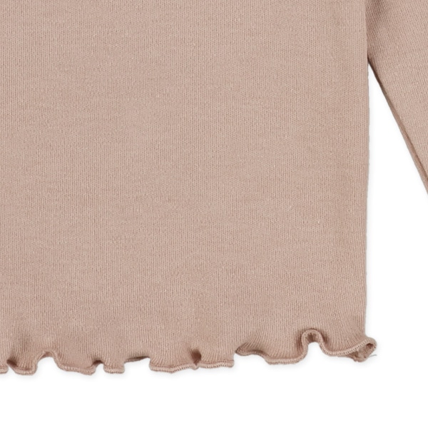 厚手スムースハイネック長袖Tシャツ