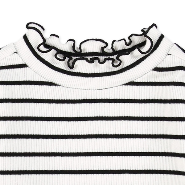 テレコボーダーハイネック長袖Tシャツ