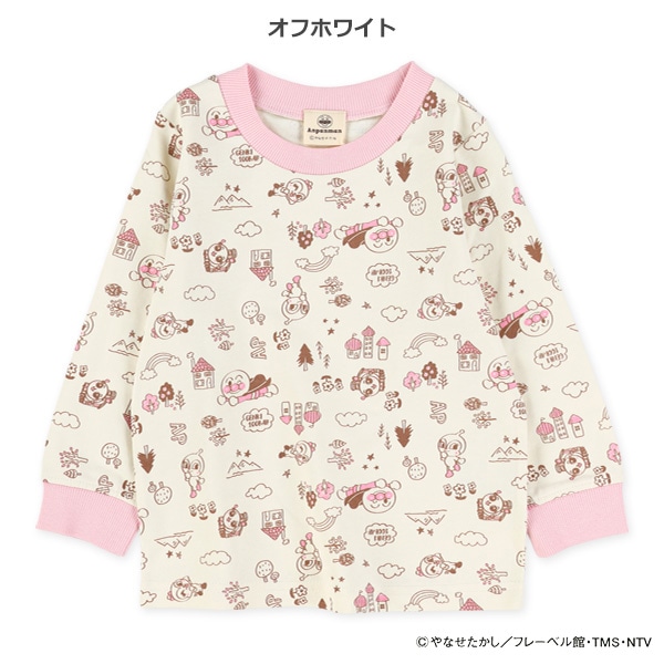 ミニ裏毛スエット長袖Tシャツ（アンパンマン）