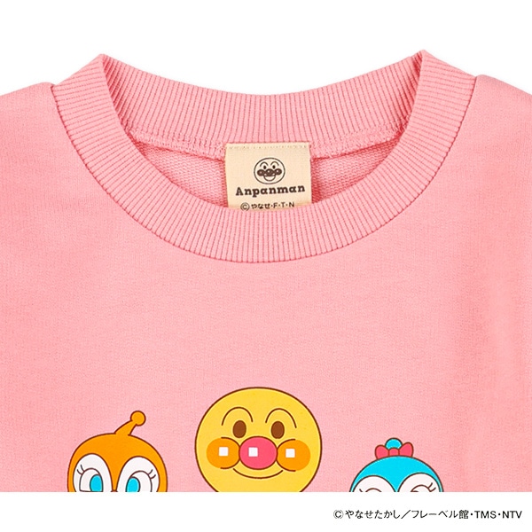 ミニ裏毛スエット長袖Tシャツ（アンパンマン）