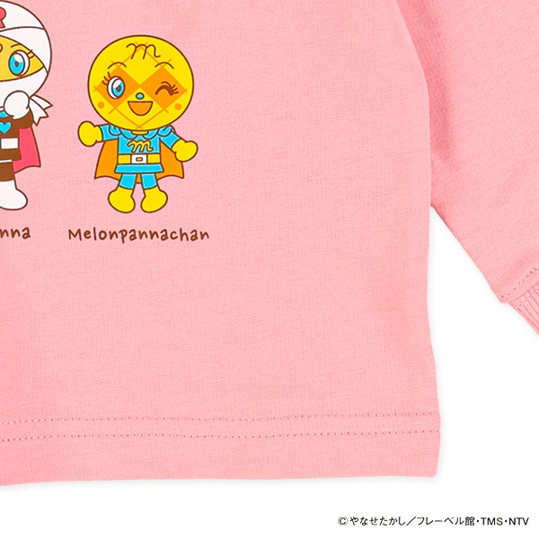 ミニ裏毛スエット長袖Tシャツ（アンパンマン）