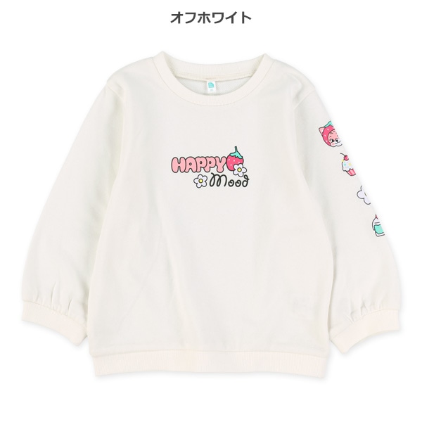 ミニ裏毛袖プリントトレーナー
