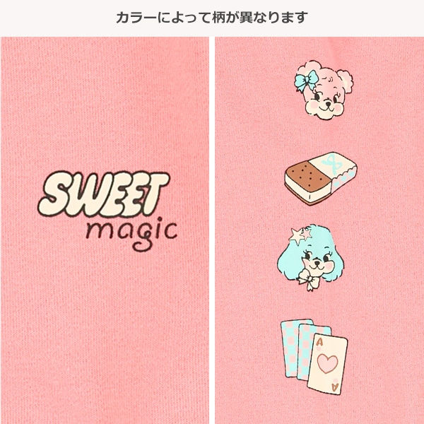 ミニ裏毛袖プリントトレーナー