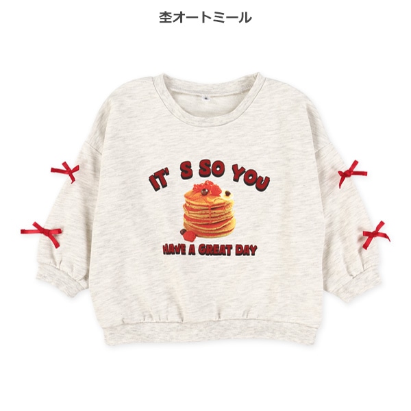 ミニ裏毛スイーツリボントレーナー