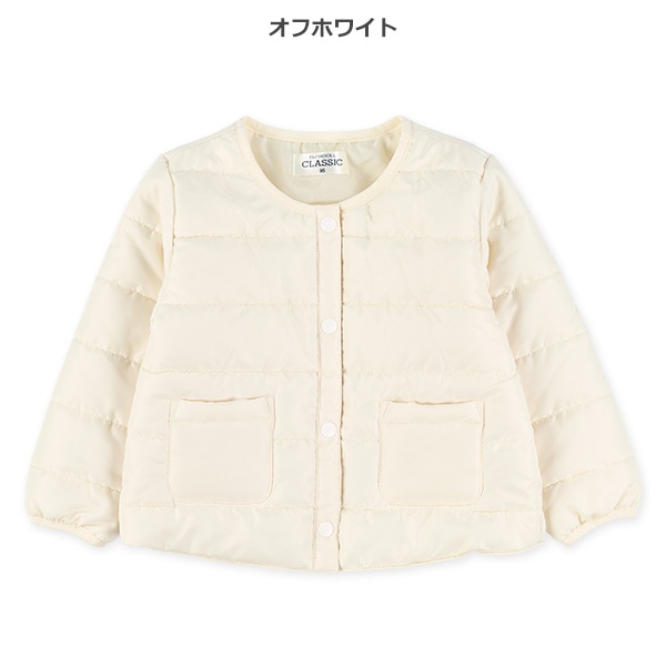 エステルキルトノーカラージャケット