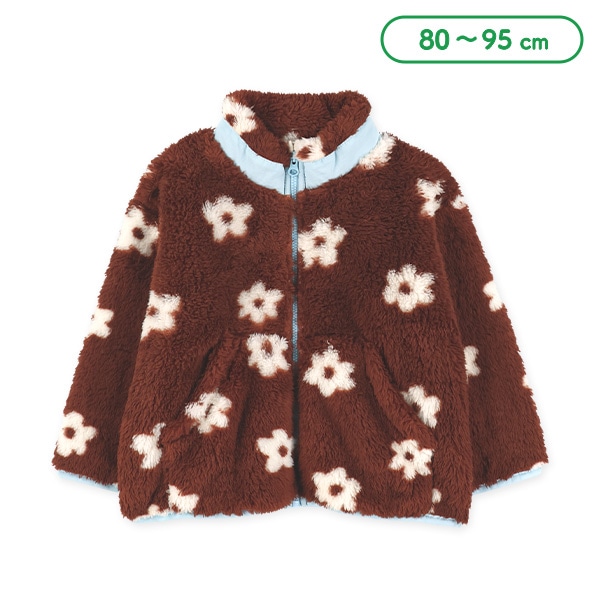 フリース花柄花ジャケット