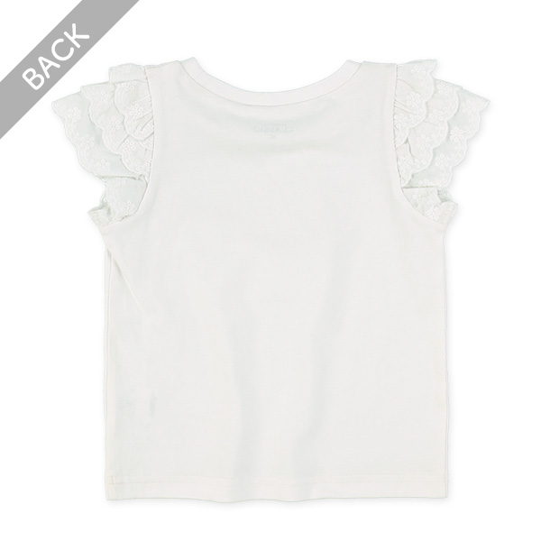 袖レースフレンチTシャツ