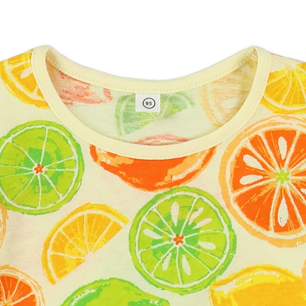カットフルーツ総柄フレンチＴシャツ
