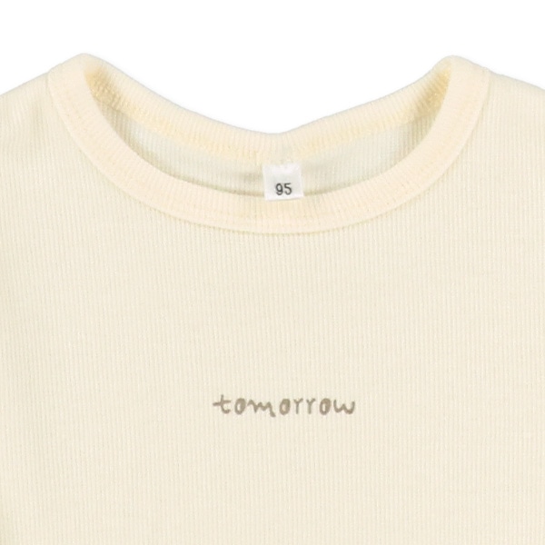 スパンテレコ脇フリルフレンチTシャツ