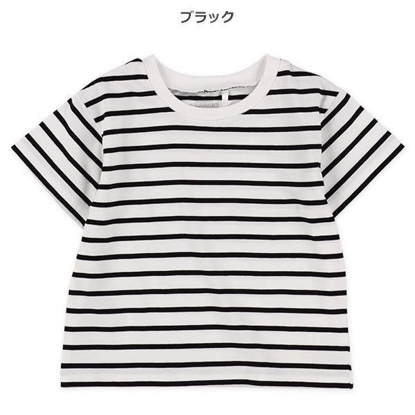 天竺先染めボーダー半袖Tシャツ