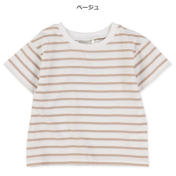 天竺先染めボーダー半袖Tシャツ