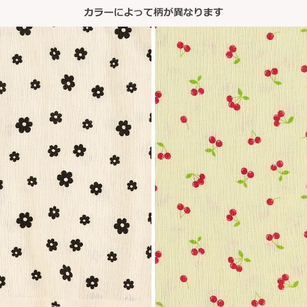 楊柳花・チェリー襟付き半袖Tシャツ