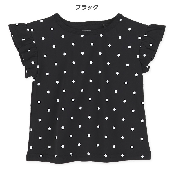 ドット柄フレンチ半袖Tシャツ