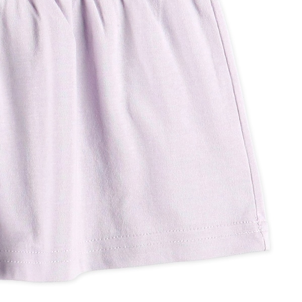 花発泡プリント切り替えフレンチTシャツ