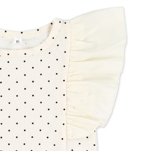 テレコ肩フリルフレンチTシャツ