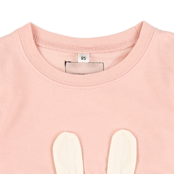 うさ耳切り替えドットフレンチTシャツ