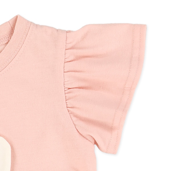 うさ耳切り替えドットフレンチTシャツ