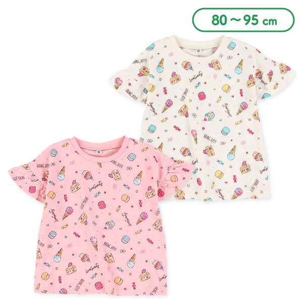 スイーツフリルフレンチTシャツ