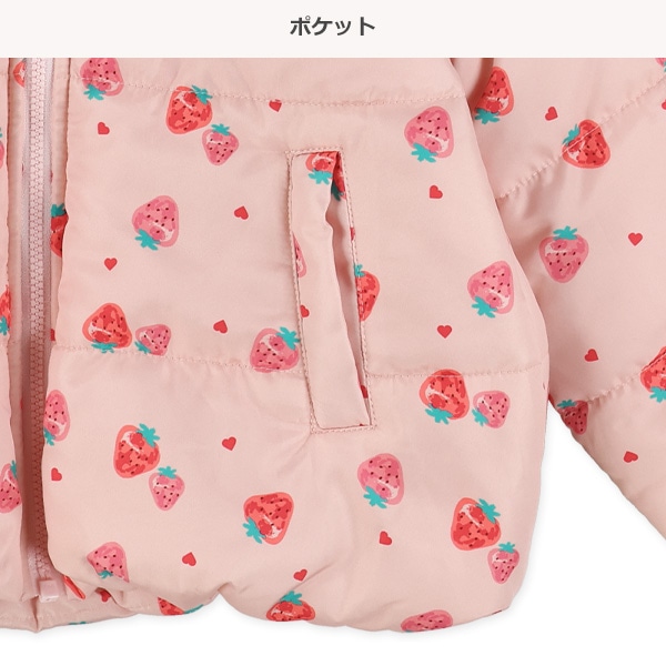 耳付き中綿総柄ジャケット
