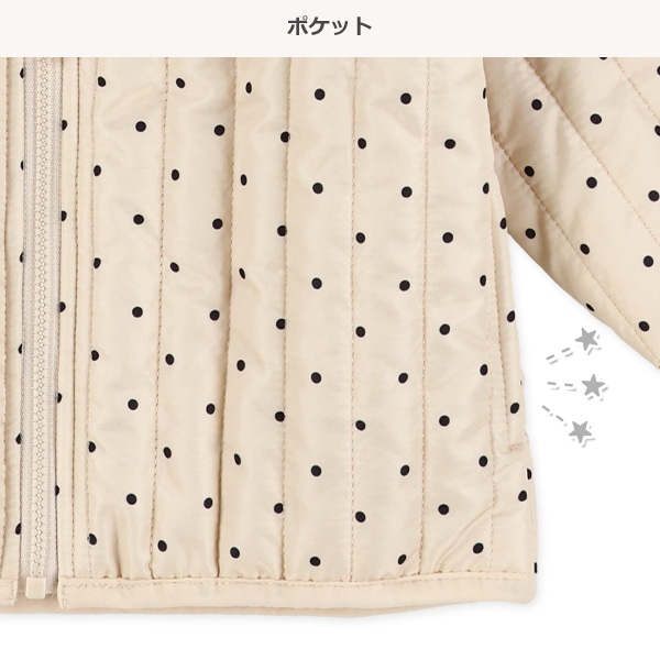 ドット柄キルトジャケット