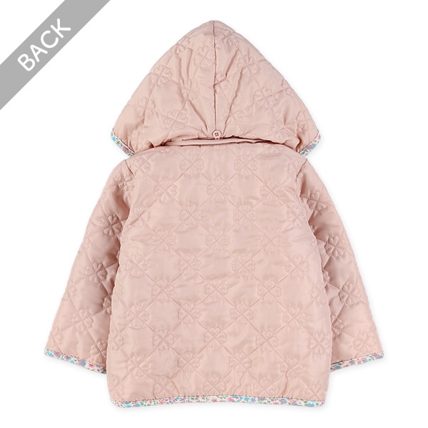 裏ボアキルトクローバー柄ジャケット