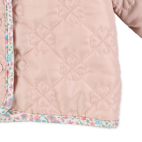 裏ボアキルトクローバー柄ジャケット