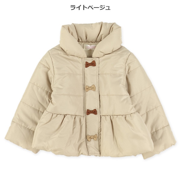 中綿リボン付き防寒コート