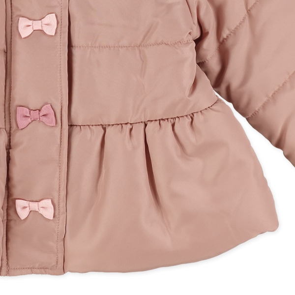 中綿リボン付き防寒コート