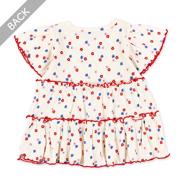 ストレッチクレープティアードフレンチトップス